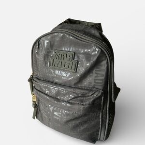 Steve Madden Monogram Mini Backpack 100% Polyester Polyurethane H10.5 x W8” NWOT